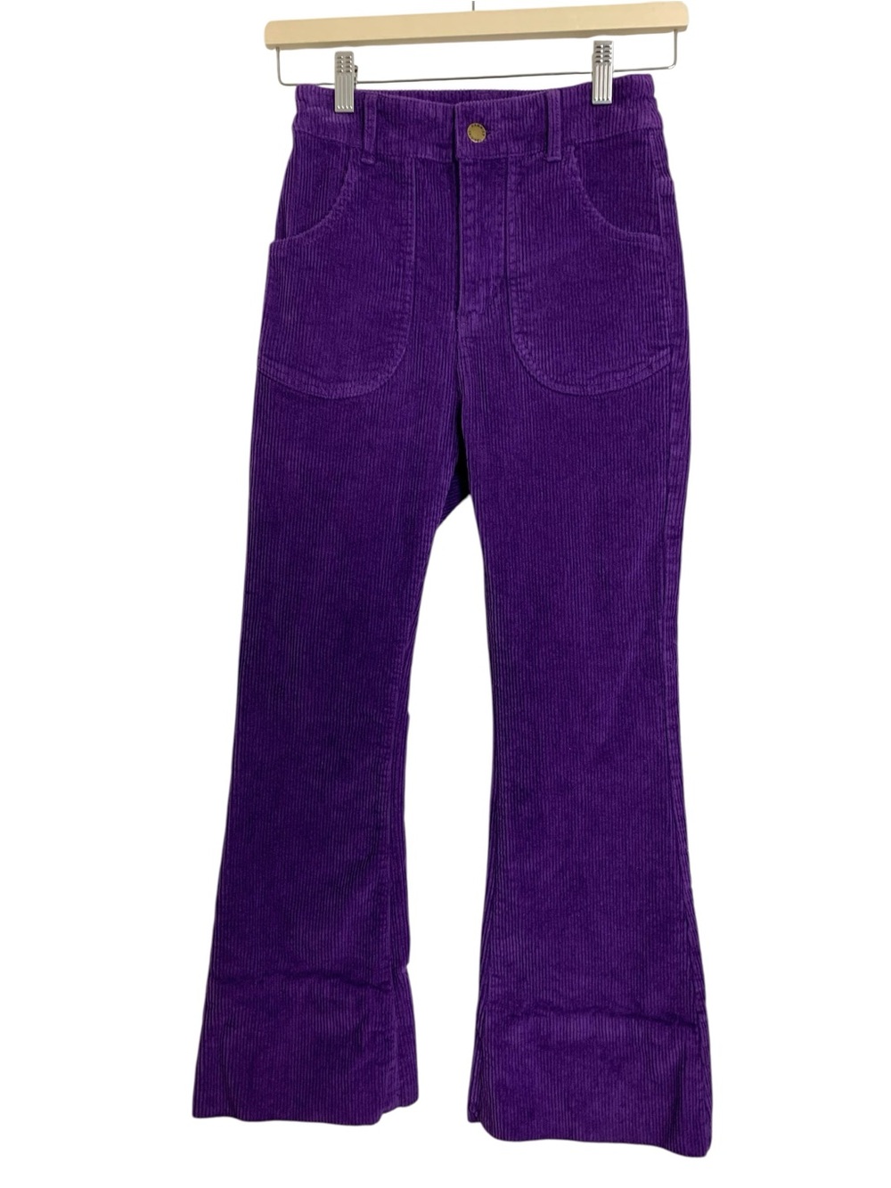 Hammies purple corduroy pants Size 24 Altered Shortened retro